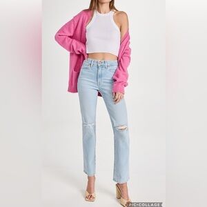 AYR Women's Straight Leg Jeans in Light Blue